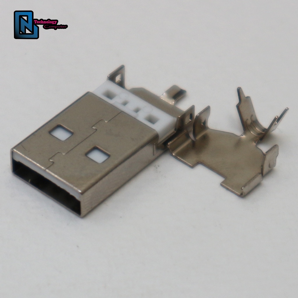 USB A Lõi Nhựa Màu Trắng 4 Pin Chịu Dòng Cao Chiều Dài 22MM 36MM