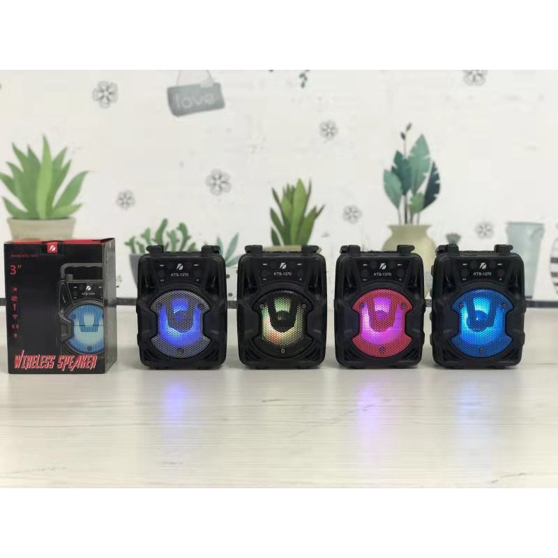 [Freeship] loa bluetooth không dây kẹo kéo mini KTS 1370 nghe nhạc hay, âm thanh chất lượng, hỗ trợ cắm thẻ nhớ, Usb, FM