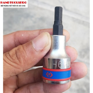Đầu tuýp 1/2 inch mũi bit lục giác từ size H3===> H19 dài 60mm Kingtony 4025
