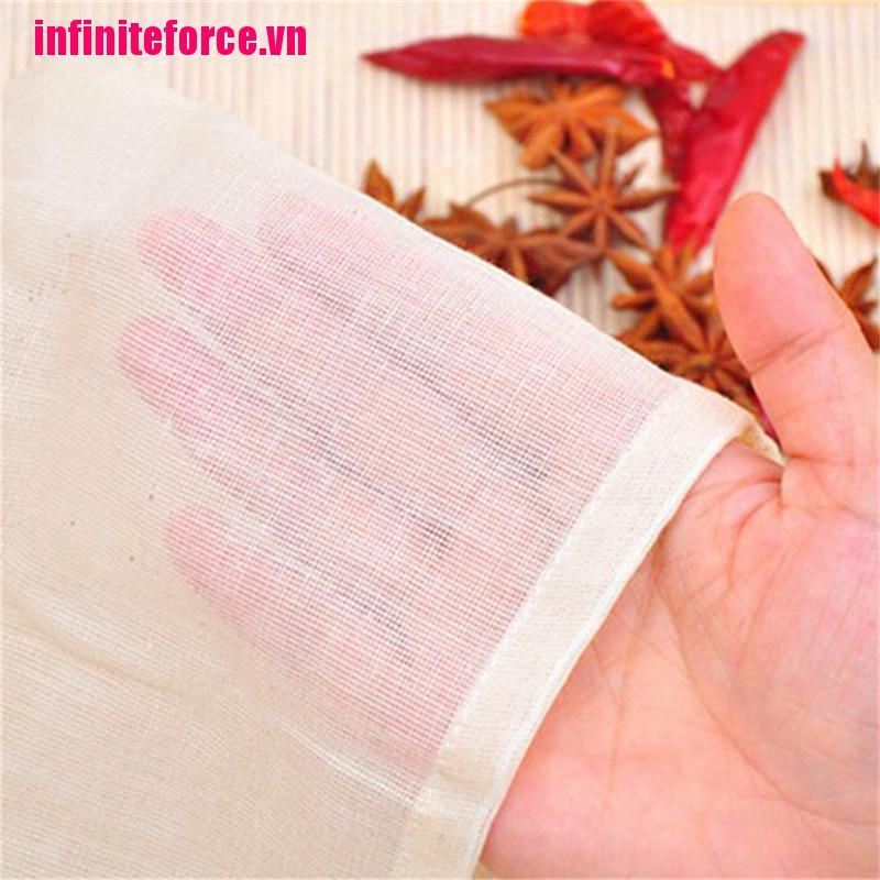 Bộ 10 Túi Lọc Trà Chất Liệu Cotton Kích Thước 8x10cm