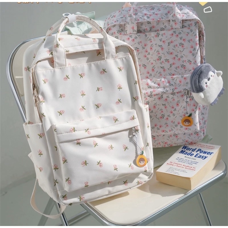 BALO VUÔNG HOA NHÍ CHỐNG NƯỚC PHONG CÁCH HANG QUỐC