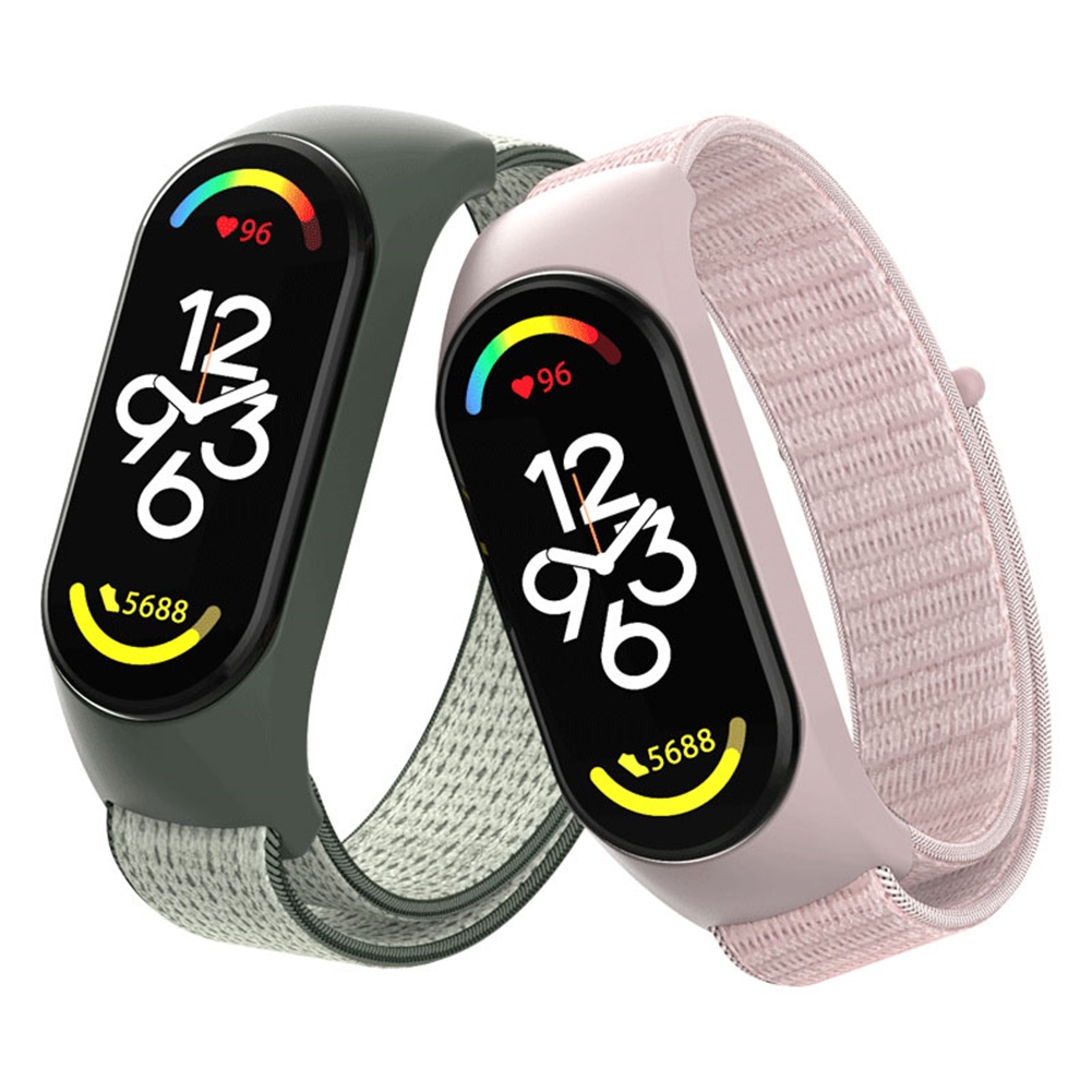 Dây Đeo Đồng Hồ Thể Thao Bằng Nilon Mềm Khóa Dán Cho Xiaomi Mi Band 7 & 6 & 5 Miband 7/6/5