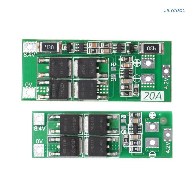 Bảng mạch bảo vệ sạc pin Li-ion Lithium 18650 2S 20A 7.4V 8.4V PCB BMS