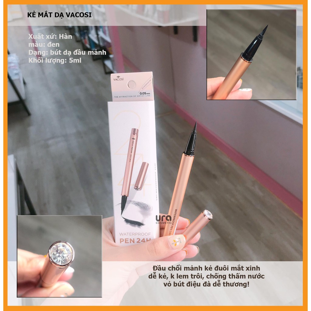 [372376 - auth] Bút Lông Kẻ Mắt Nước Vacosi WaterProof Pen Eyeliner 24H | BigBuy360 - bigbuy360.vn