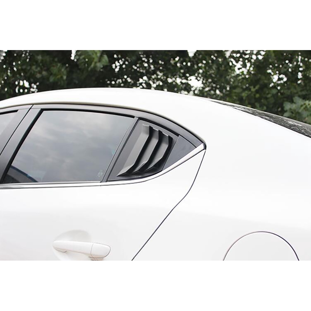 Ốp nhám màu đen thoát khí bọc cửa kính hông xe Mazda 3 Axela 2014 2015 2016 2017 2018