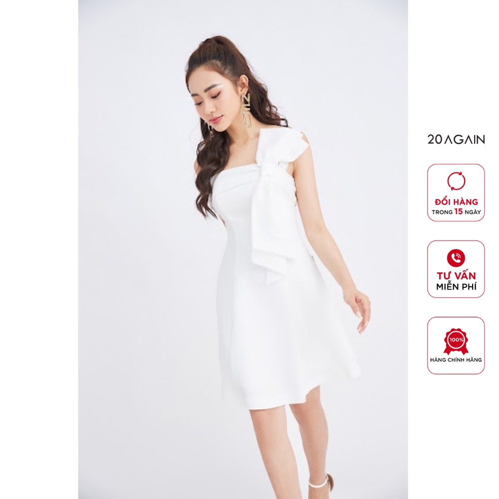 [Mã WABRMINI2 giảm 10% tối đa 50k đơn 250k] Đầm xòe nữ phối nơ ngực 20AGAIN DEC1313