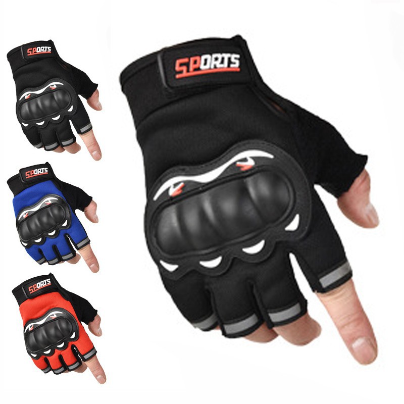 Găng tay xe máy Full Finger Nam Bảo vệ ngoài trời Hiệp sĩ dài ngón tay thể thao thoáng khí Đua xe đạp Găng tay nửa ngón