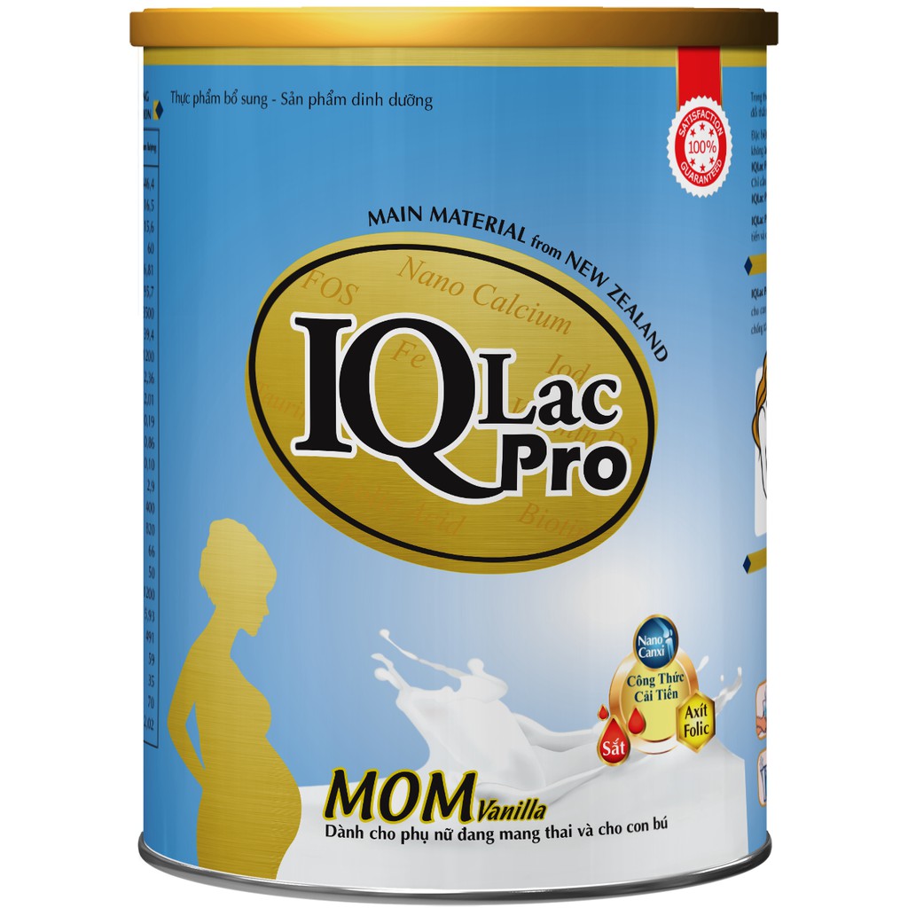 Sữa bột IQLac Pro Mom Vanilla 400g (Mẹ mang thai và cho con bú)