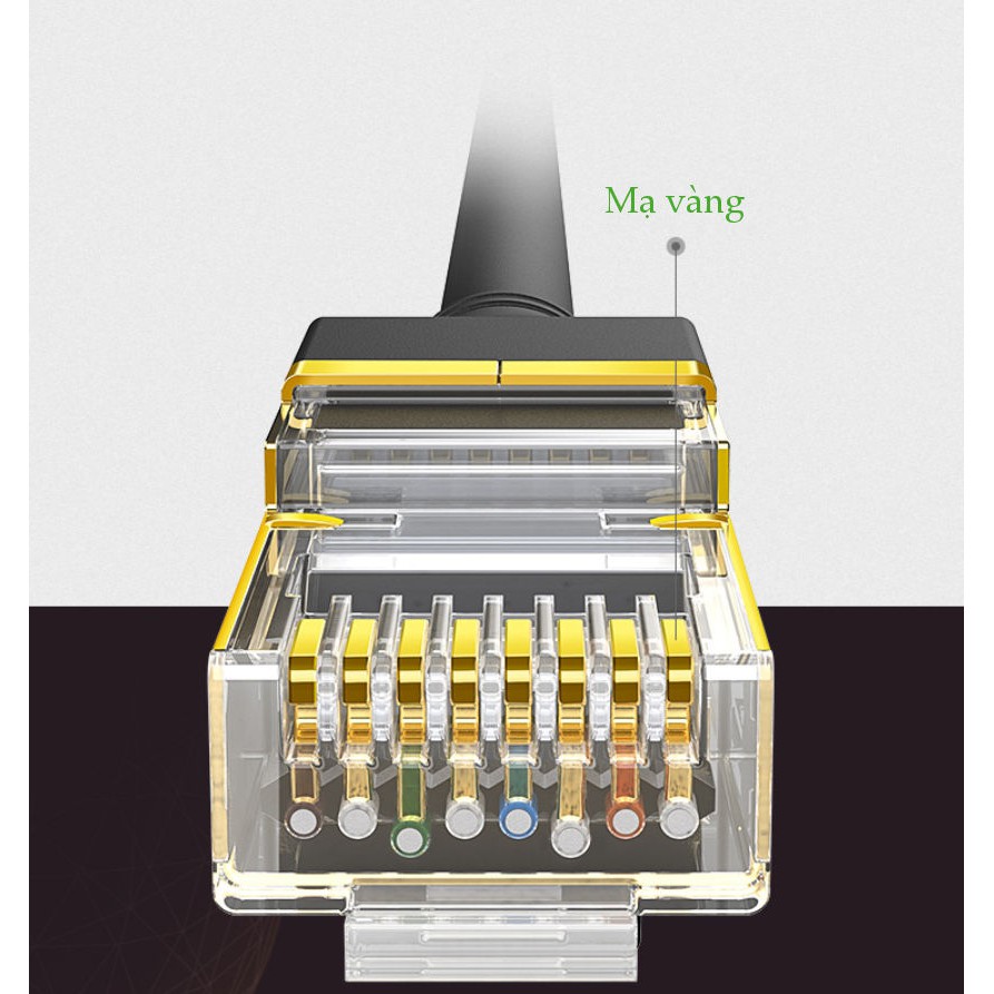 Cáp mạng 2 đầu đúc bọc hợp kim Cat 7 UTP, dạng tròn, dài từ 0.5-20m UGREEN NW107- Hàng phân phối chính hãng