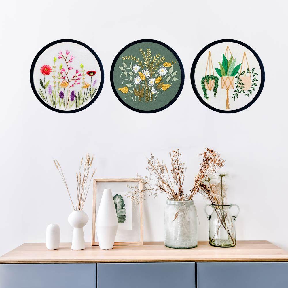 Set 3 Cuộn Chỉ Thêu Hoa Thủ Công Nghệ Thuật Cho Người Mới Bắt Đầu