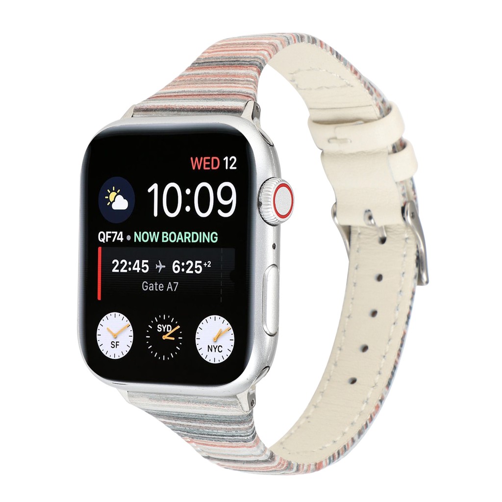 Dây đeo bằng da 38mm 40mm 42mm 44mm chuyên dụng cho Apple Watch series se/6/5/4/3/2/1