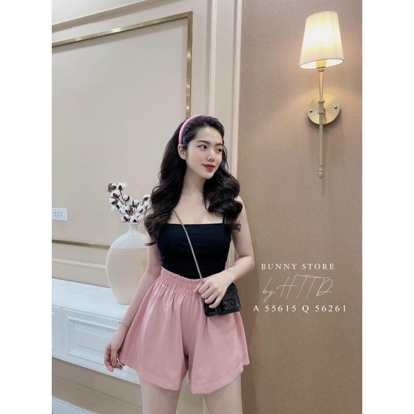Quần shorts lụa trơn cạp chun cá tính nhiều màu