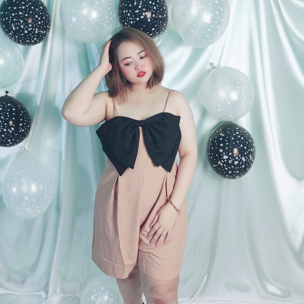 Bigsize Jumsuit phối nơ J26 60-80KG