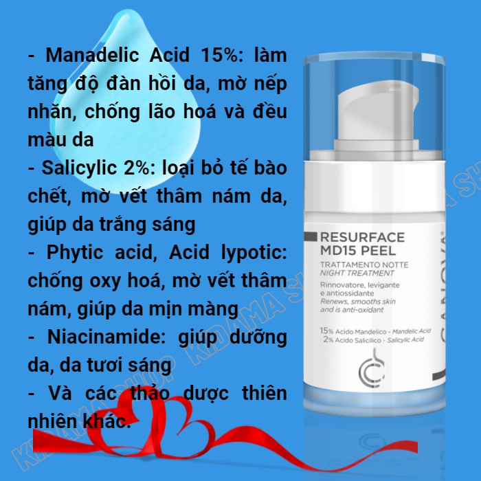 Kem dưỡng da hỗ trợ trắng da mờ Nám CANOVA MD15 30ml trẻ hóa da chống lão hóa da tươi sáng mịn màng - Nhập Ý | BigBuy360 - bigbuy360.vn