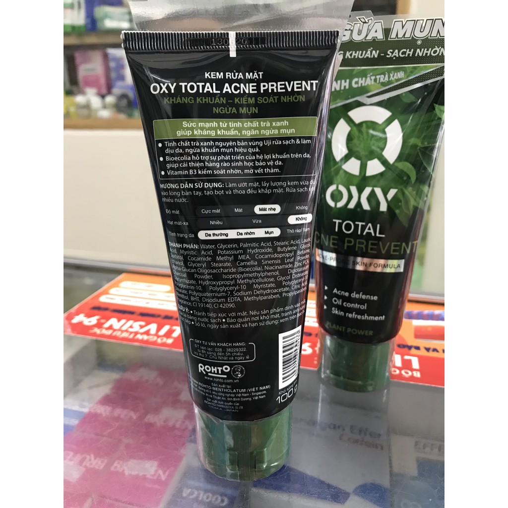 OXY Total Ance Preven- Kem rửa mặt kháng khuẩn - kiểm soát nhờn, ngừa mụn