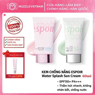 Espoir Kem Chống Nắng và Kem Lót Water Splash Cica Tone up & Sun Cream SPF50+ PA+ 60ml