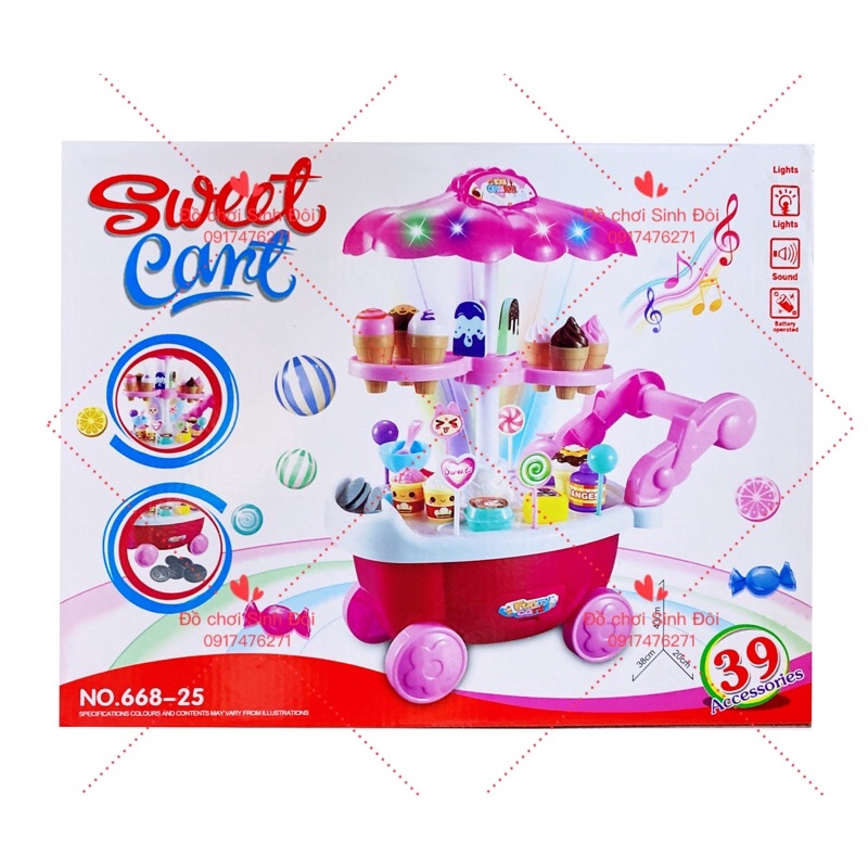 Xe bán kem có đèn và nhạc