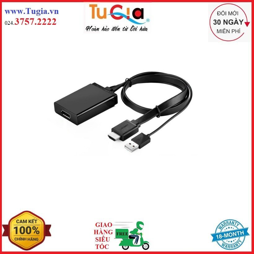 Cáp chuyển HDMI to Displayport Ugreen 40238 cao cấp Hàng chính hãng