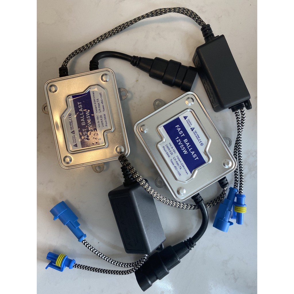 Bộ 2 gương cầu 2.5 2 viền vuông sáng 6000k 12v 55W