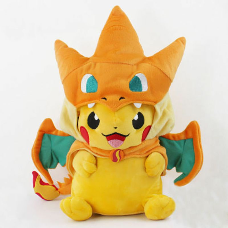 Mới pokemon pikachu với mũ charizard đồ chơi sang trọng món quà thú nhồi bông 22cm