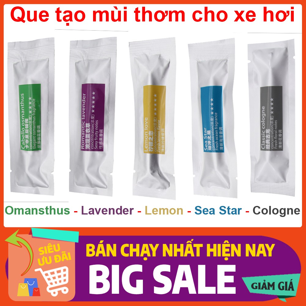 [NOWSHIP - GRAB] Que kẹp nước hoa sáp thơm oto xe hơi (Làm sạch và Lan tỏa không khí dễ chịu trong xe)