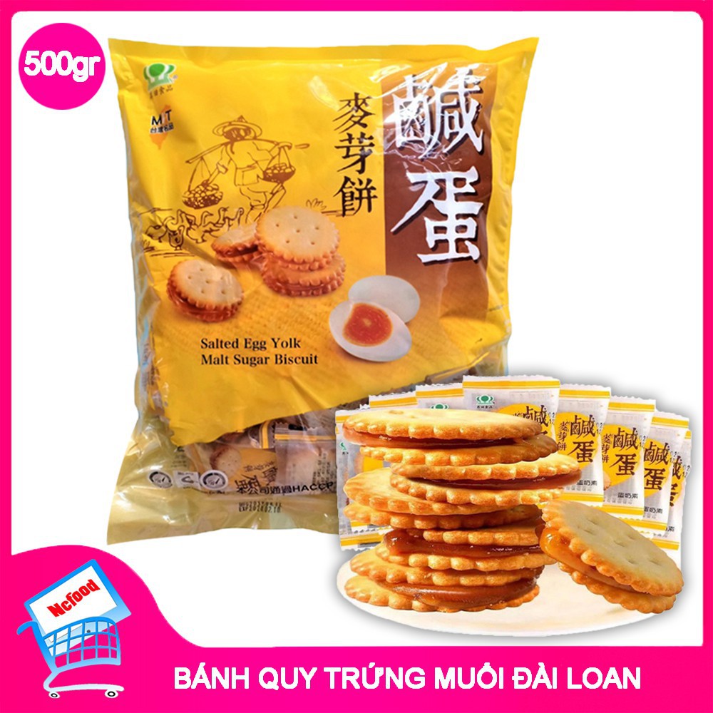 Combo 4 bịch Bánh quy trứng muối Đài Loan túi 500g SIÊU NGON