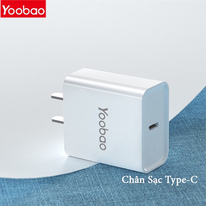 Củ sạc cổng nhanh Yoobao U56 cổng Type-C Sạc nhanh PD20W.