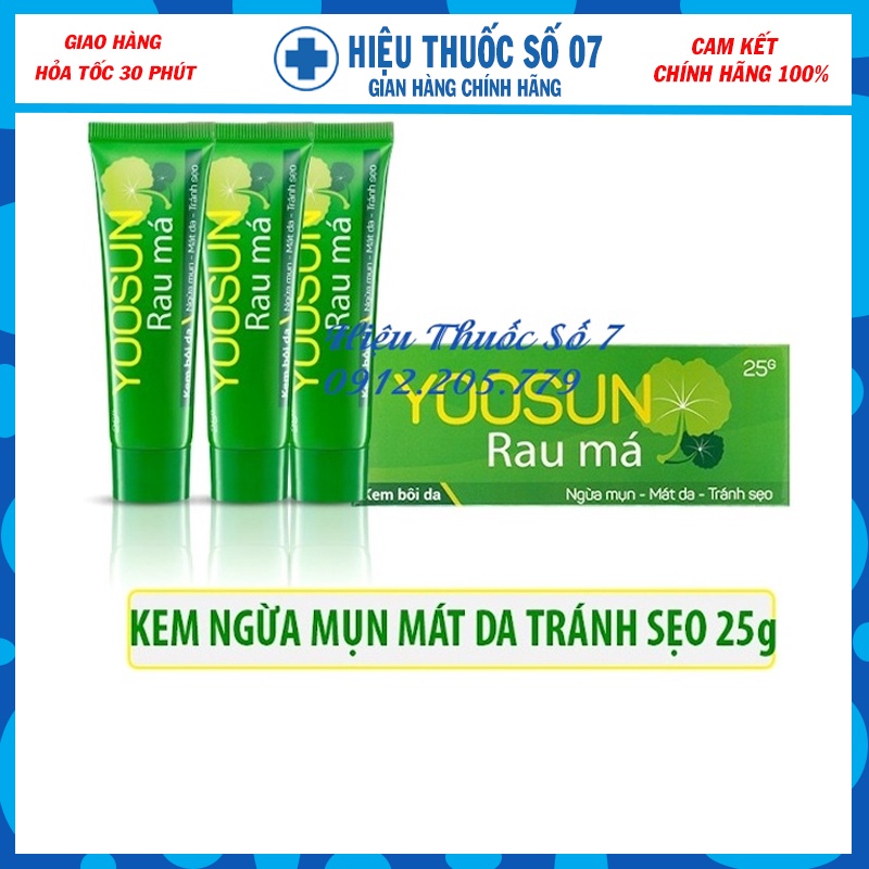 Yoosun rau má 25g, Kem bôi ngứa da tay, Rôm sảy làm dịu mát da (Date mới)
