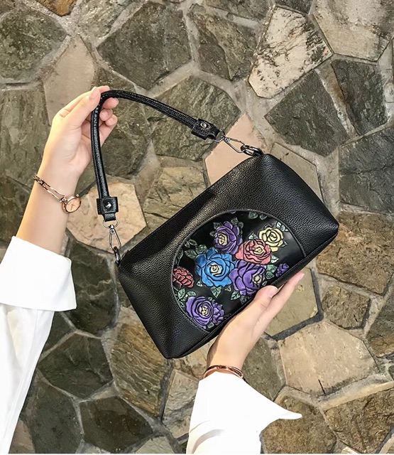 TX49 TÚI XÁCH TAY HOẶC ĐEO CHÉO  NỮ THUÊ HOA
