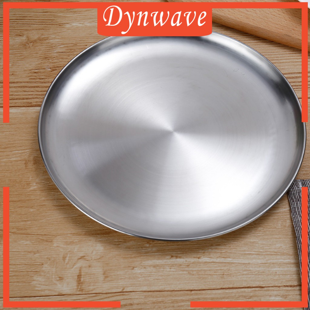 Đĩa Tròn Phẳng Bằng Thép Không Gỉ Chuyên Dụng Cho Nướng BBQ