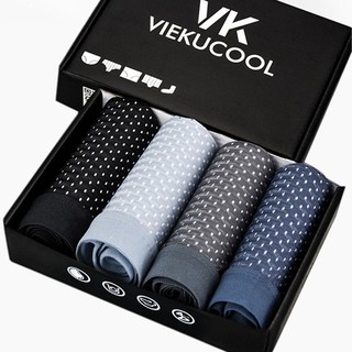 Hộp 4 sịp đùi chất liệu cao cấp, Quần lót boxer thông hơi Cao cấp dành cho nam