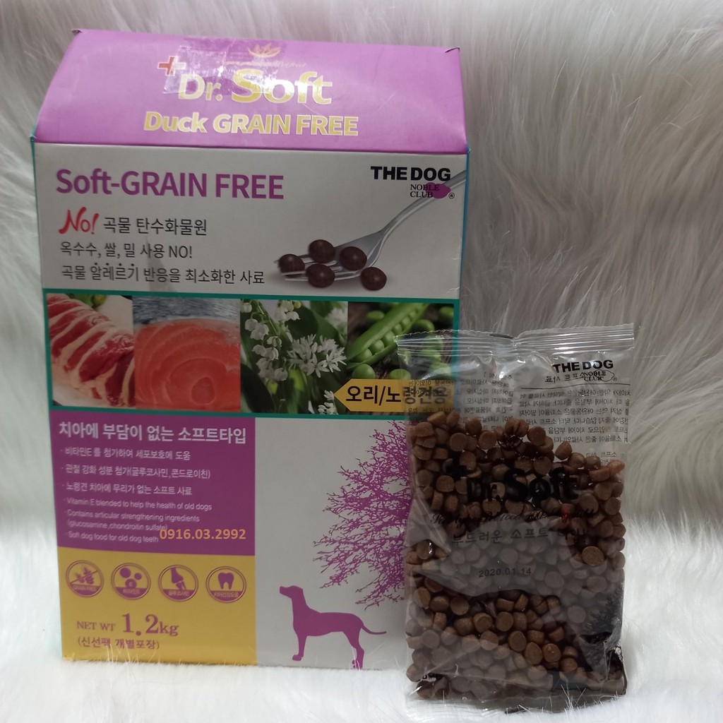 Thức ăn hạt mềm cho chó Dr soft 1,2kg