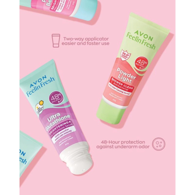 Kem khử mùi Avon.(mẫu mới nhất) chuyên khử mùi hôi nách.hieu quả lên đến 48h. không bị ẩm và vàng ha