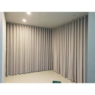 Rèm cửa chính ngang 2m cao 2m7 x 1 tấm - tông màu trắng - kiểu may khoen ore