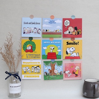Set 12 tấm postcard Snoopy cute decor phòng