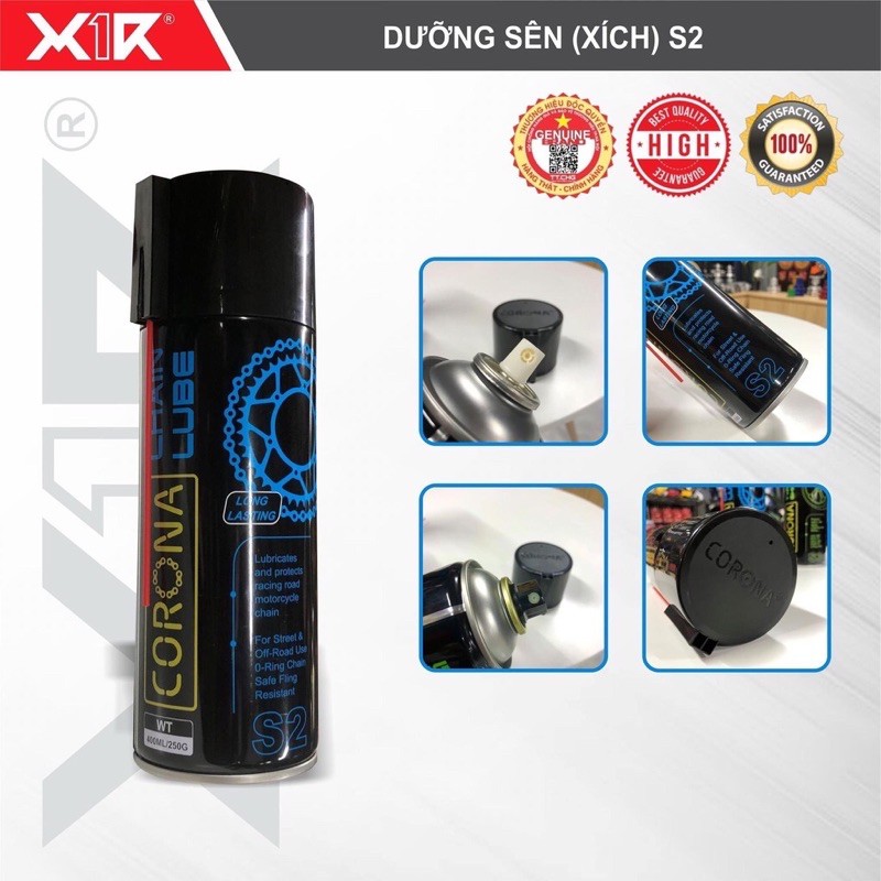 Combo rửa sên(xích)+ dưỡng xích chính hãng hàng x1r tặng chổi cọ xích!!!