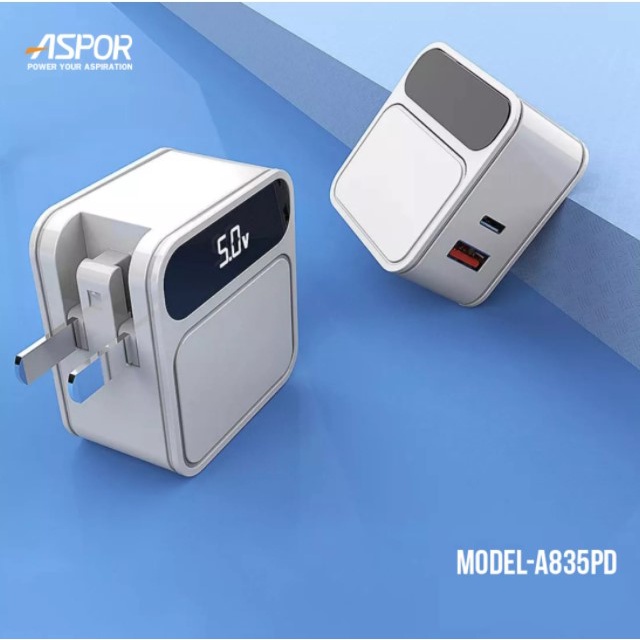 ⚡️Flash Change 30W⚡️ Củ sạc nhanh ASPOR A835S cho IP11,12 Pro/Pro Max/X/XSMAX/IP13 chống cháy nổ