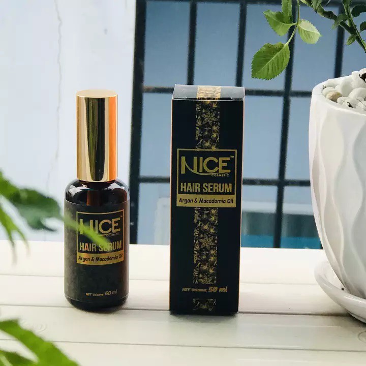 Tinh dầu dưỡng tóc Nice 50ml dưỡng tóc uốn, tóc nhuộm, dưỡng tóc khô xơ, giữ nếp, tạo nếp tóc mềm mượt, phục hồi hư tổn