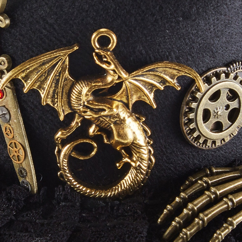 Mũ Rộng Vành Hóa Trang Halloween Phong Cách Steampunk Cá Tính