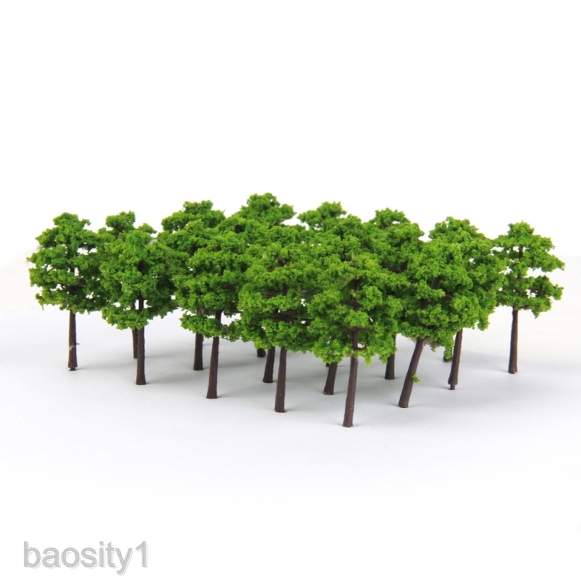 Set 80 mô hình cây xanh 1 / 250 dùng để trang trí tiểu cảnh