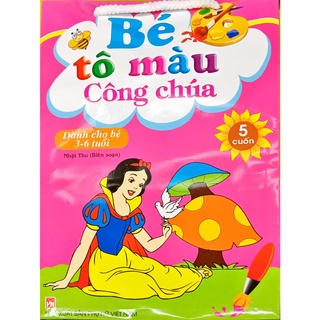 Sách - combo 5 cuốn bé tô màu công chúa cho bé 3-6 tuổi
