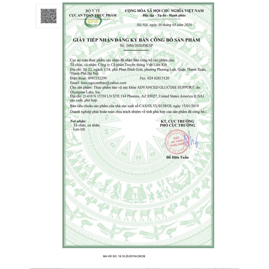 Thực Phẩm Bổ Sung Advanced Glucose Support Hộp 60 Viên - NT093