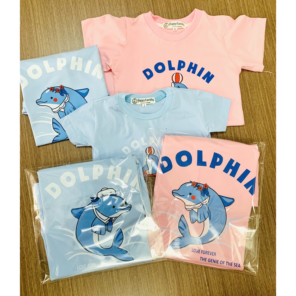 Áo Gia Đình Cá Heo Dophin Siêu Dễ Thương - Cotton 100%  (CÓ HÌNH+VIDEO + LOGO THƯƠNG HIỆU)