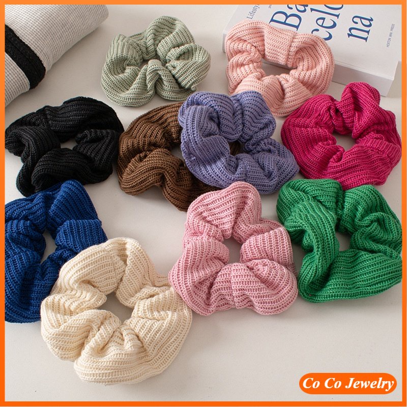 Dây Buộc Tóc Len Màu Kẹo Ngọt Dành Cho Nữ