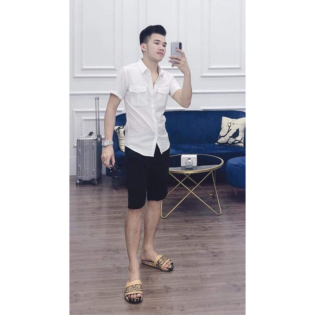 [Mã FAMAYMA2 giảm 10K đơn 50K] Áo Sơ Mi Nam Ngắn Tay Chất Đũi Xước Thái Chuẩn Dáng-Thoáng Mát- Thấm Hút Mồ Hôi Tốt | BigBuy360 - bigbuy360.vn