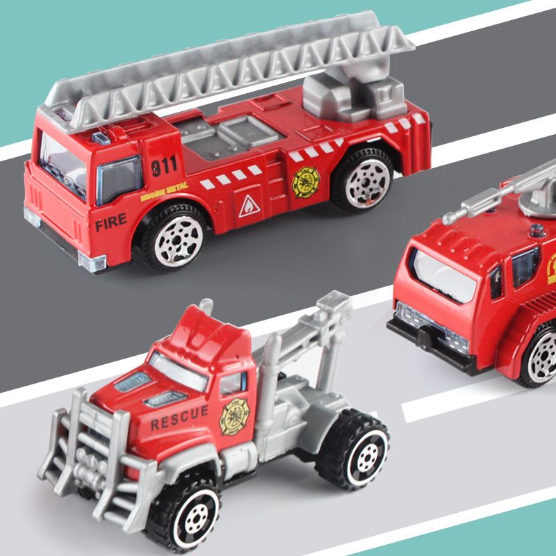 Đồ chơi Bộ 6 xe kim loại mini siêu nhẹ.