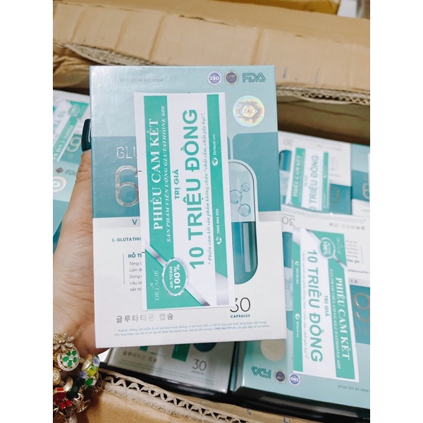 Viên uống trắng da glutathione 600 mg chính hãng