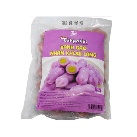 [500g] Bánh gạo tokbokki Green Foods nhân khoai lang (Chỉ ship hàng nội thành TPHCM)