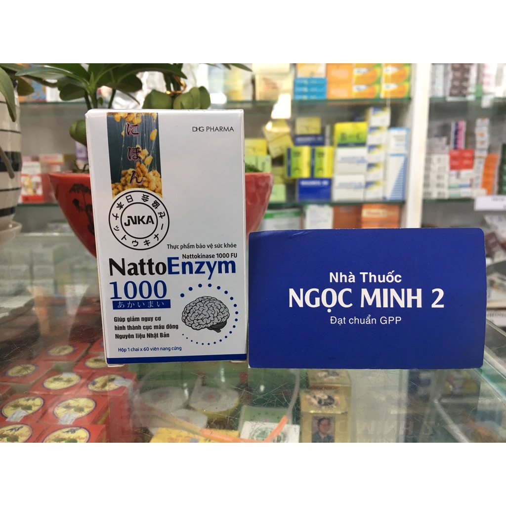 ✅ [Chính Hãng] Natto Enzym 1000   (hộp 60 viên, 20 viên) giúp giảm nguy cơ hình thành cục máu đông nguyên liệu nhật bản