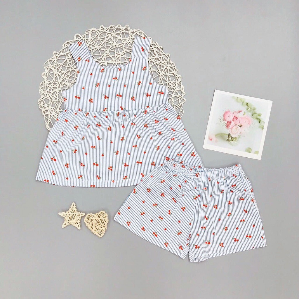 Bộ Sát Nách Bé Gái, Size 1-5, Hàng Made In Vn, Chất Cotton Xuất Dư Đẹp, Dáng Áo Váy Điệu Đà